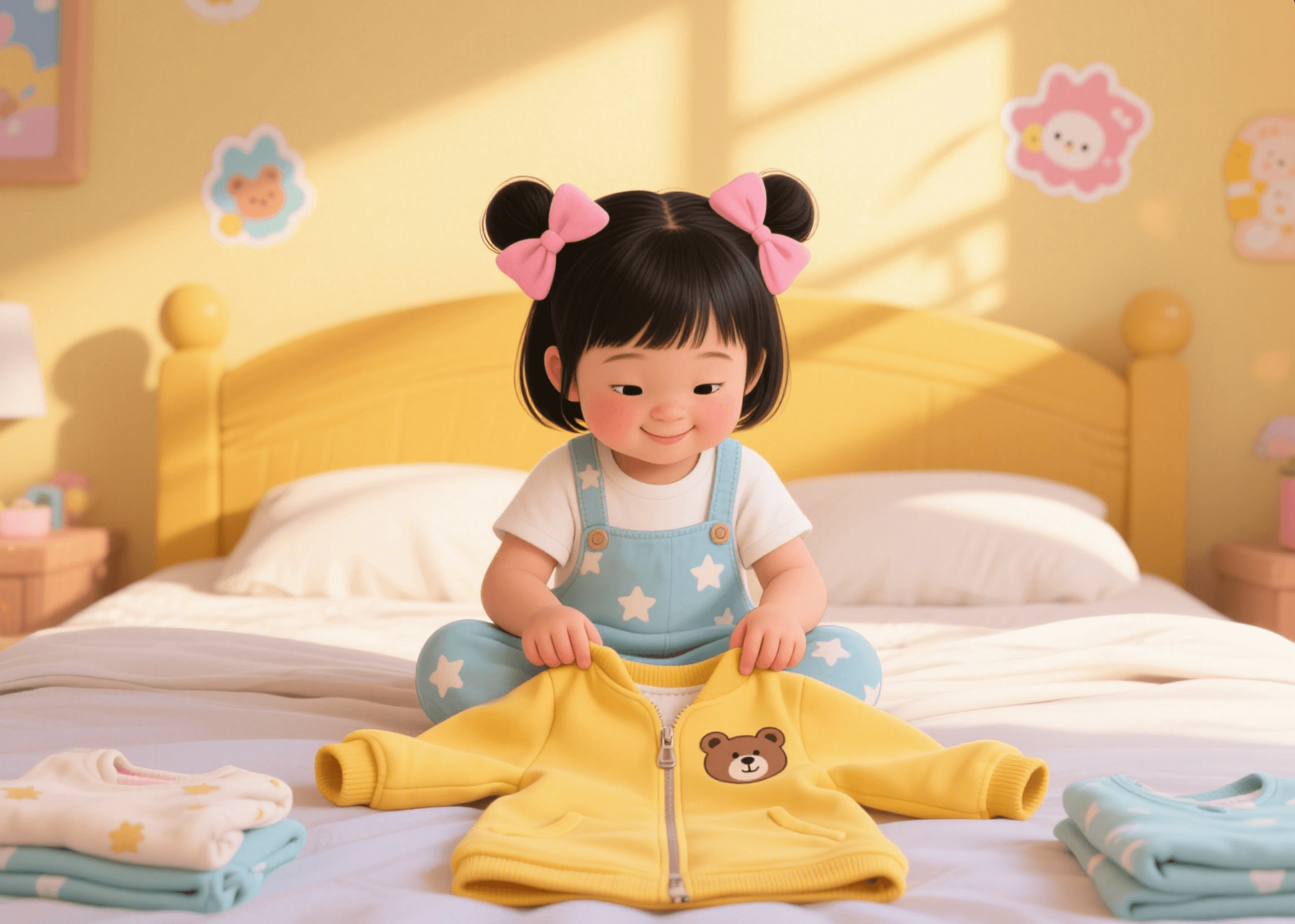 孩子第一次独立完成任务的瞬间