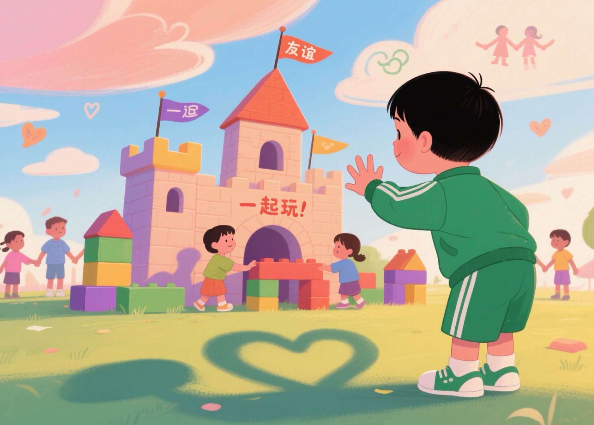 孩子与他人互动，培养情感发展